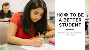 a student studying