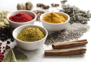 Anti-inflammatory Indian diet with spices, dal, and seasonal vegetables